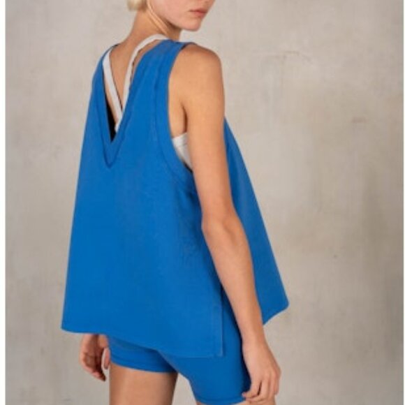 Blue Oversized Jersey Tank - Picture 2 of 2